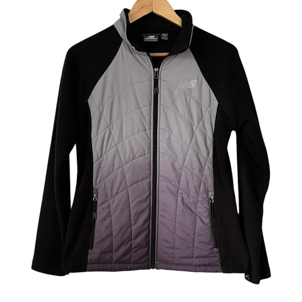 New balance fleece & quilted ombre jacket L